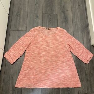 Flax Pink Linen Blend Top Size S